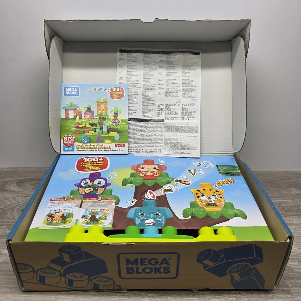 Mega Bloks - 2019 Jungle Treehouse Band - Building Blocks Toy Set 60 pcs Ages 1+